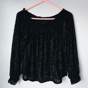 FREE PEOPLE off the shoulder holiday top
